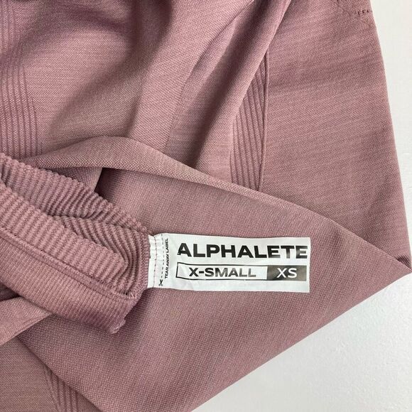 Alphalete Amplify Contour‎ Leggings Dust Rose Pink Athletic Compression Pants XS - Picture 7 of 8
